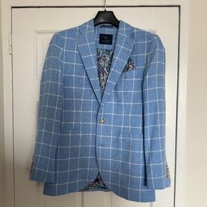 Tailorbyrd Textured Yarn Dyed Windowpane Sport Coat - Men's 38R